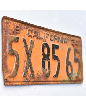 Americká ŠPZ California 1934 Yellow 5X8565