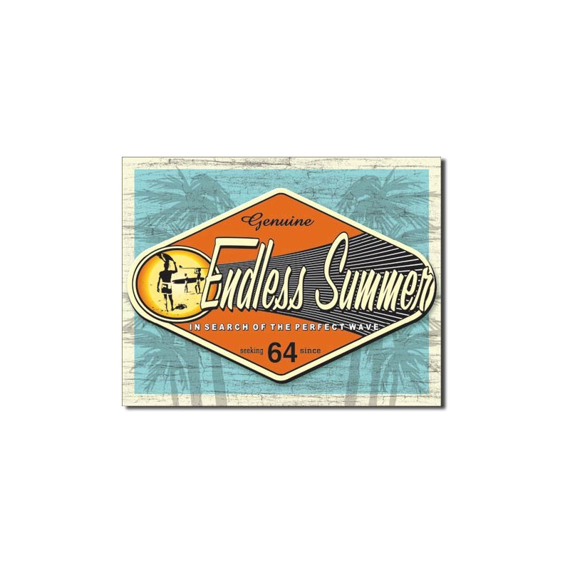 Plechová ceduľa Endless Summer - Genuine 40 cm x 32 cm