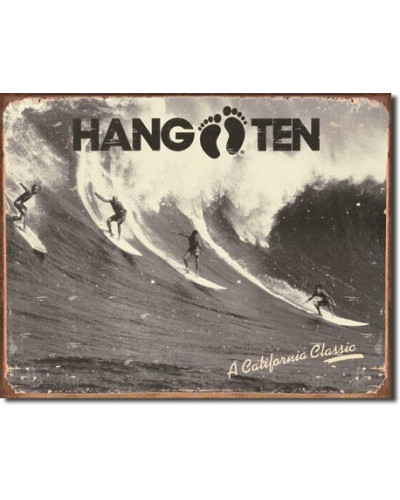 Plechová cedule Hang Ten - California Classic 40 cm x 32 cm