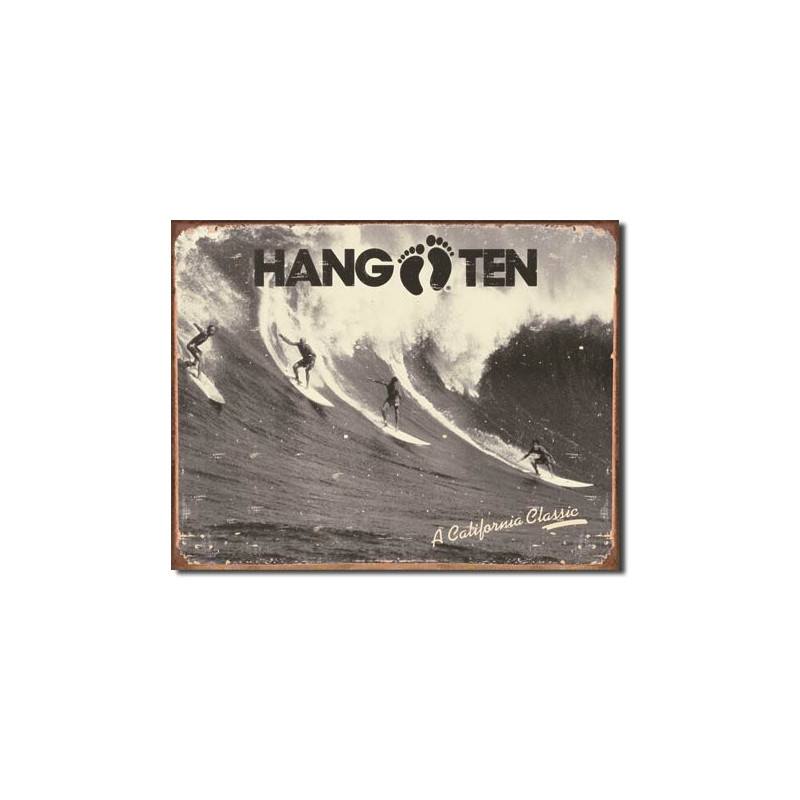 Plechová ceduľa Hang Ten - California Classic 40 cm x 32 cm