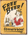 Plechová cedule Moore - Free Beer 40 cm x 32 cm