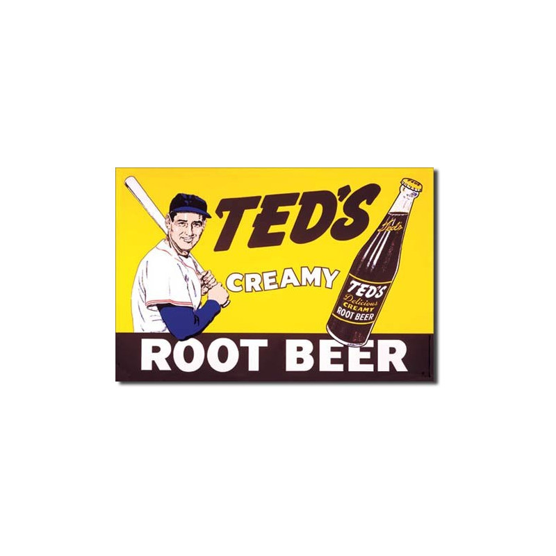 Plechová cedule Teds Creamy Root Beer 40 cm x 32 cm