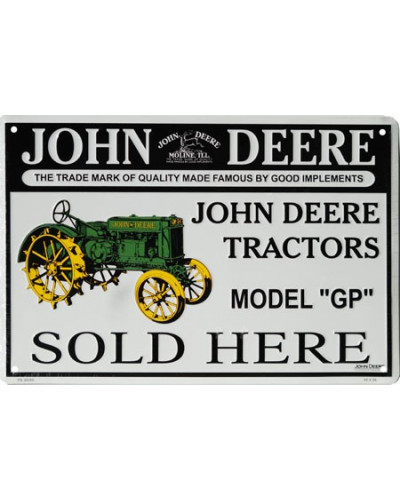 Plechová cedule John Deere Tractors 45 cm x 30 cm