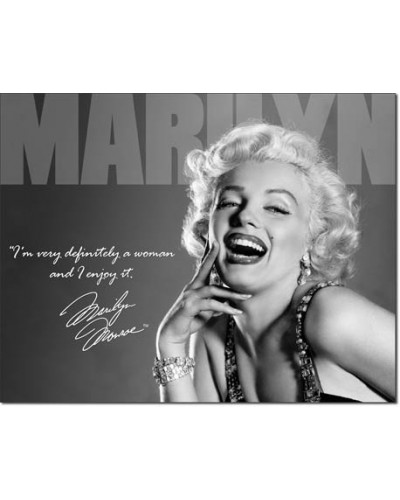 Plechová cedule Marilyn - Definately 40 cm x 32 cm