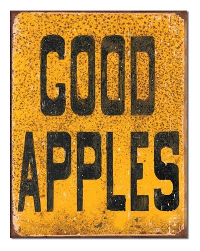 Plechová ceduľa Good Apples 40 cm x 32 cm