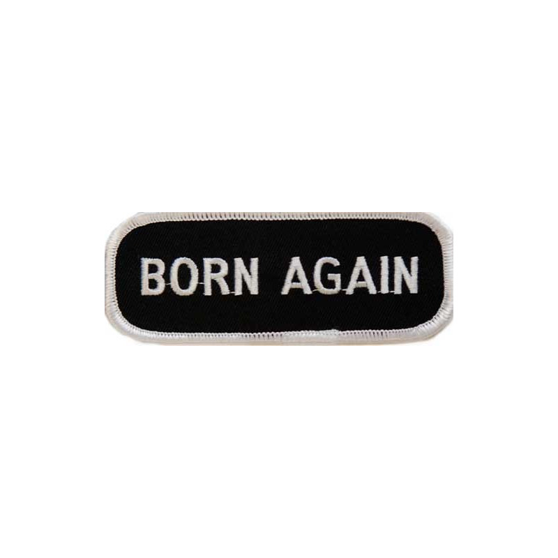Moto nášivka Born Again 10 cm x 4 cm
