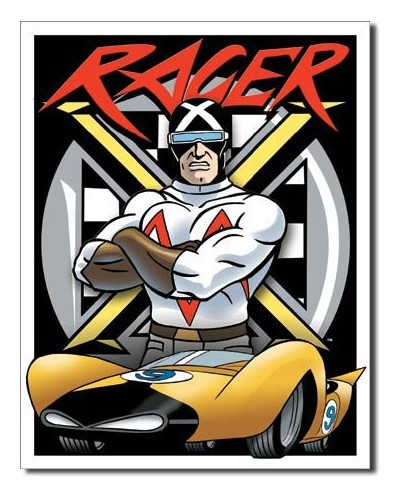 Plechová ceduľa Speed Racer - Racer X 32 cm x 40 cm