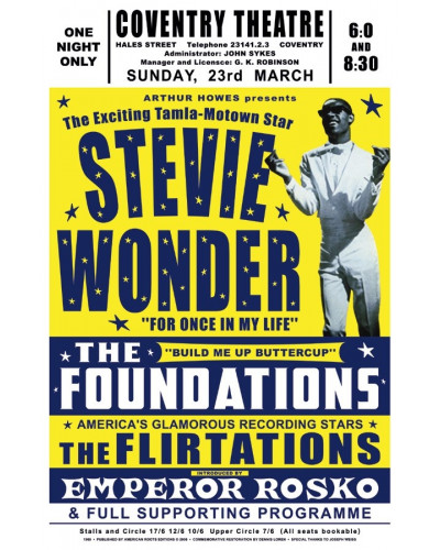 Koncertné plagát Stevie Wonder, UK, 1969