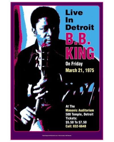 Koncertné plagát BB King, Detroit, 1975