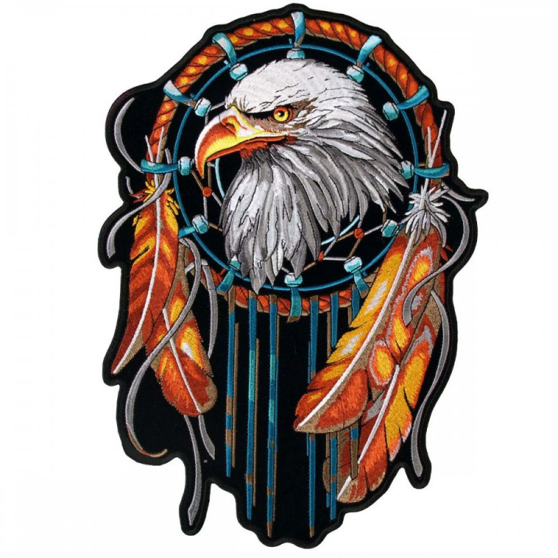 Moto nášivka BS Eagle Dream Catcher XXL na chrbát 30 cm x 21 cm