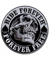 Moto nášivka Ride Forever Spade Skull XXL na záda 25 cm