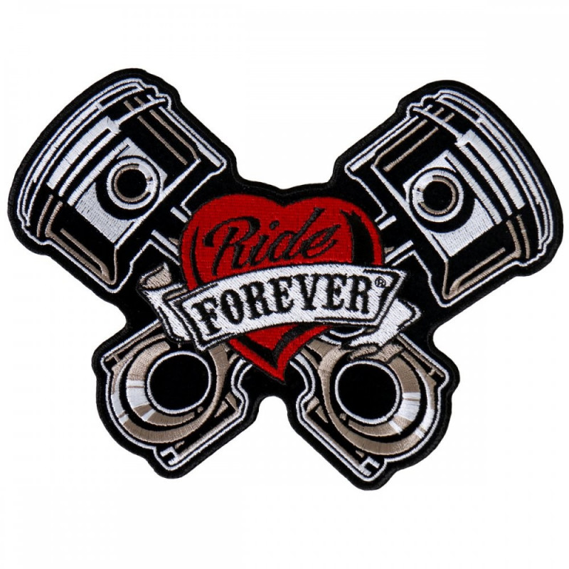 Moto nášivka BS Piston Patch Ride Forever 8cm x 12cm