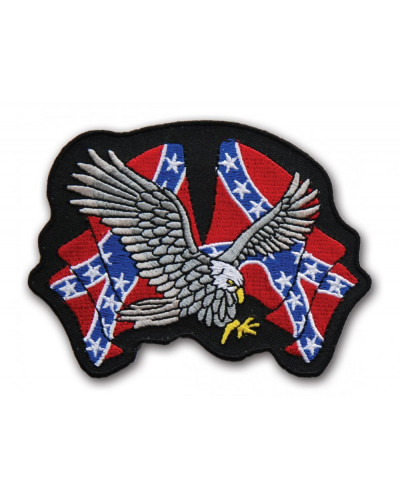 Moto nášivka Two Rebel flags Eagle
