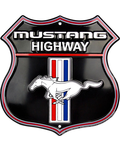 Plechová ceduľa Ford Mustang Highway 30cm x 30 cm