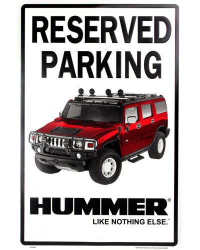 Plechová ceduľa Hummer Parking 30 cm x 45 cm w