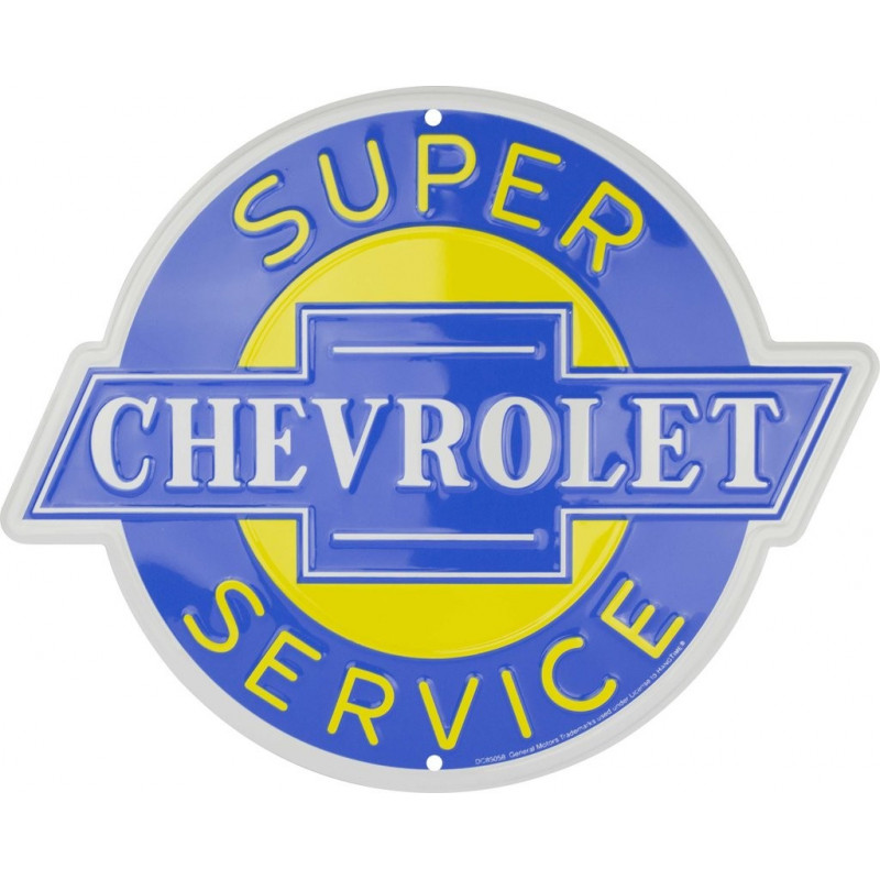 Plechová ceduľa Chevrolet Super Service 30 cm
