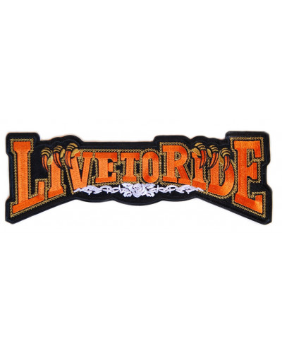 Moto nášivka Live To Ride - XXL na chrbát