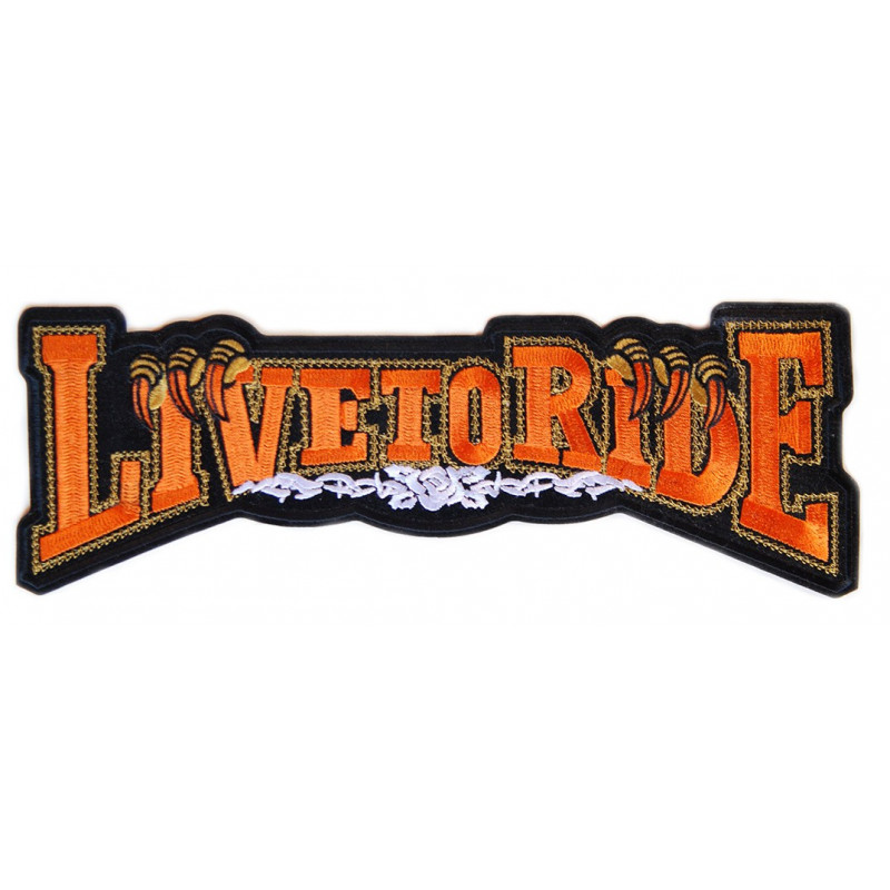 Moto nášivka Live To Ride - XXL na chrbát