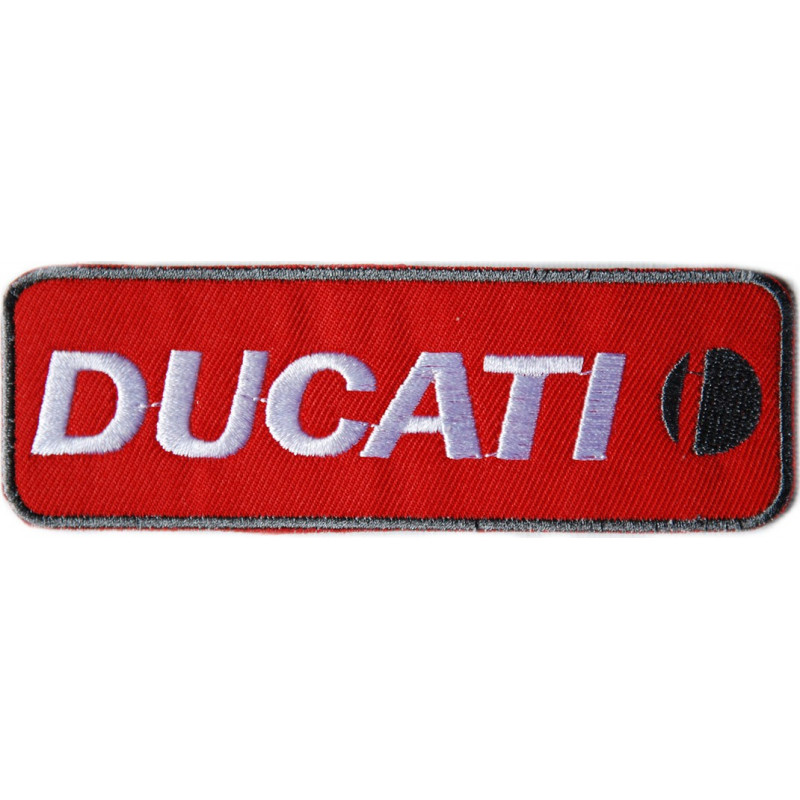 Moto nášivka Ducati červená 11,5 cm x 4 cm