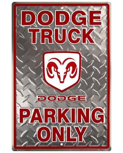 Plechová ceduľa Dodge Truck Parking 30 cm x 45 cm