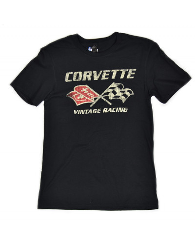 Pánske tričko Chevrolet Corvette vintage racing čierne