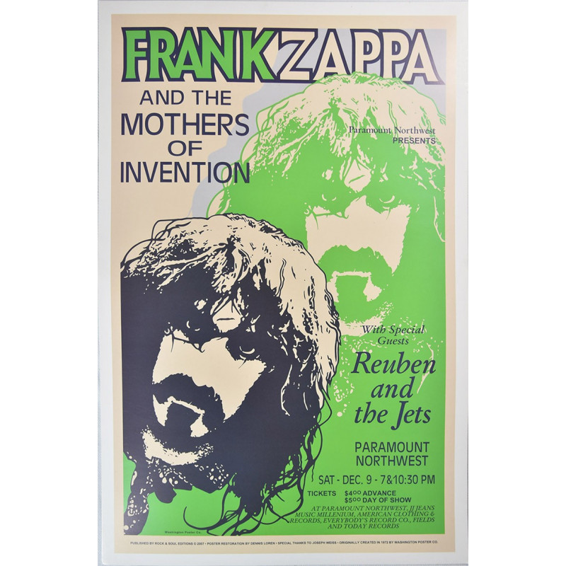 Koncertné plagát Frank Zappa 1972