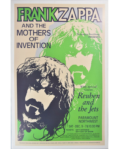 Koncertné plagát Frank Zappa 1972