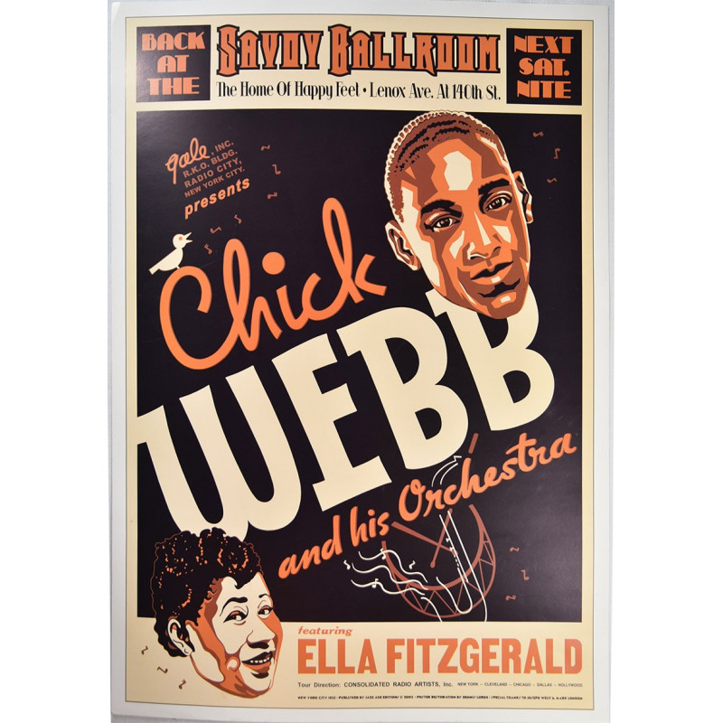 Koncertné plagát Chick Webb, 1935