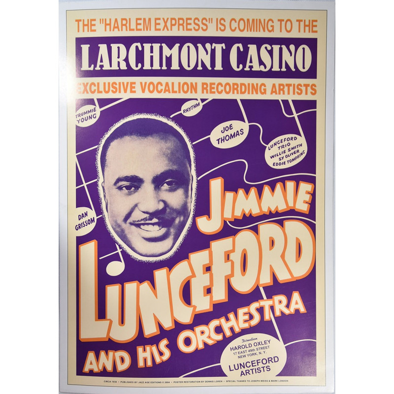 Koncertné plagát Jimmie Lunceford, 1938