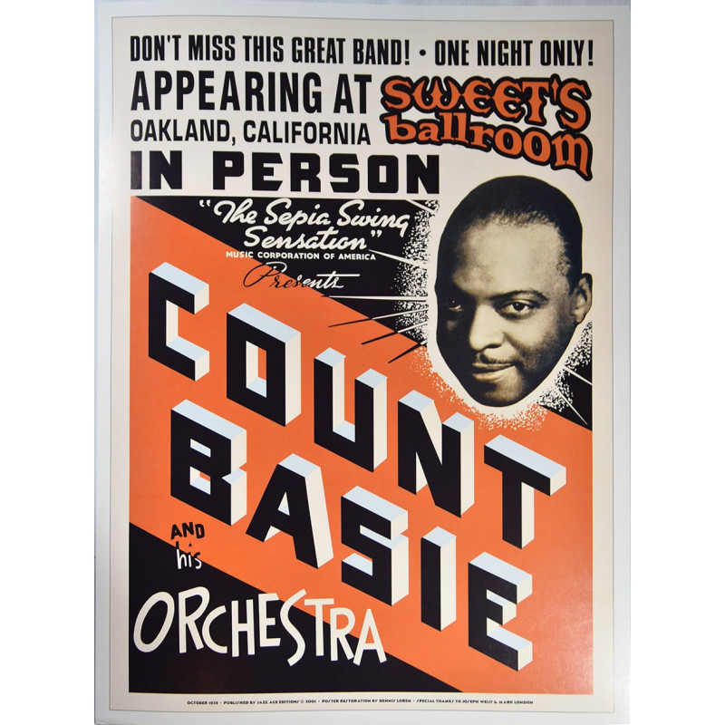 Koncertné plagát Count Basie, 1939