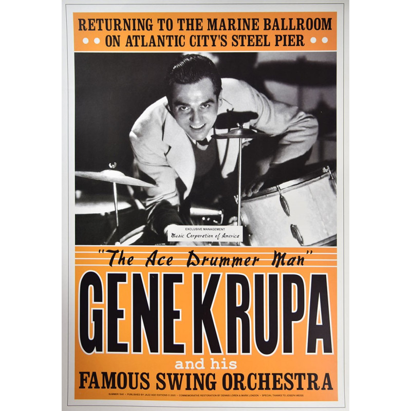 Koncertné plagát Gene Krupa, 1941