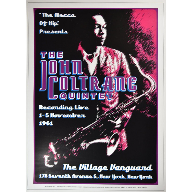 Koncertní plakát John Coltrain, 1961