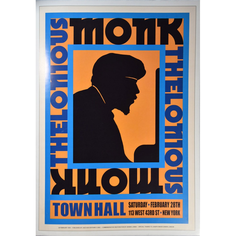Koncertné plagát Thelonious Monk 1959