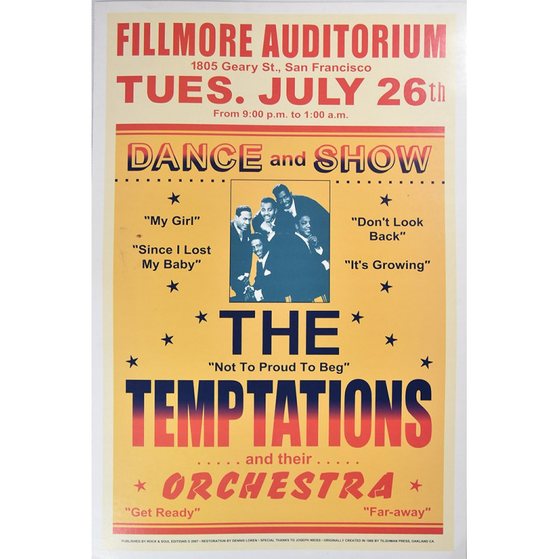 Koncertní plakát The Temptation 1966