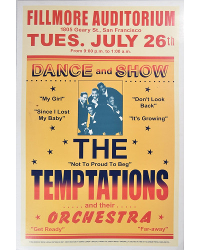 Koncertné plagát The Temptation 1966