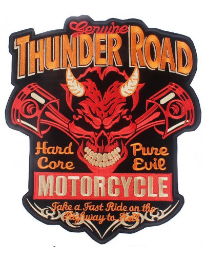 Moto nášivka na chrbát Thunder Road- XXL