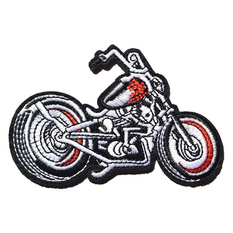 Moto nášivka Rockabilly motocykel 10 cm x 7 cm