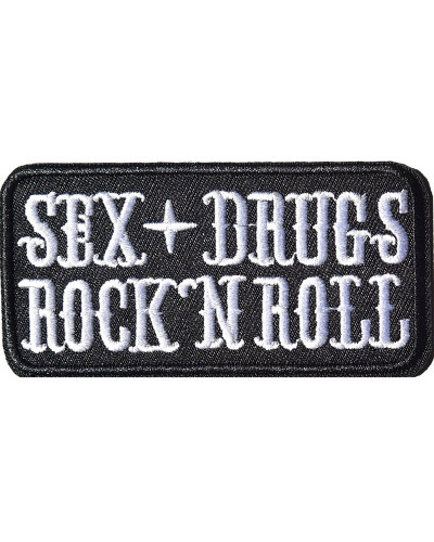 Moto nášivka Sex Drugs Rock and Roll 9 cm x 4 cm