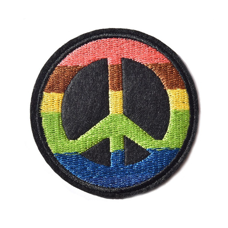 Nášivka Hippie Peace Rainbow sign 6,5 cm