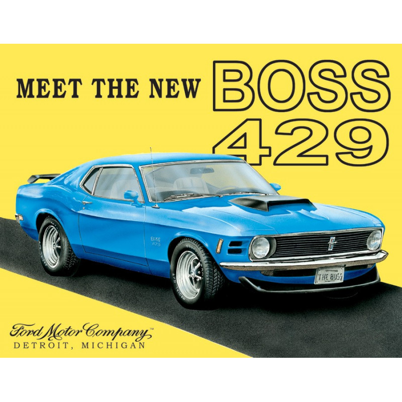 Plechová ceduľa Ford Mustang Boss 40 cm x 32 cm