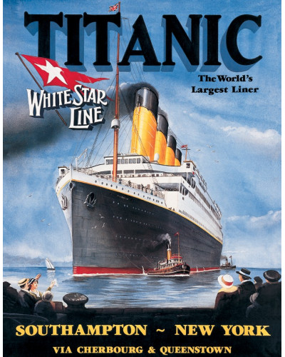 Plechová ceduľa Titanic White Star 32 cm x 40 cm