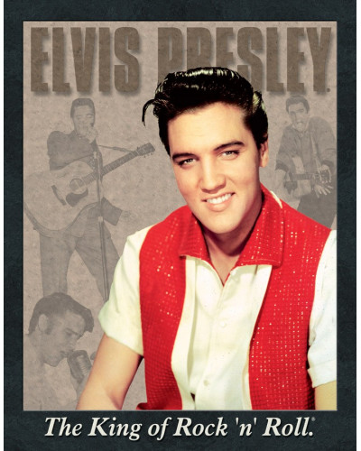 Plechová ceduľa Elvis Portrait 32 cm x 40 cm