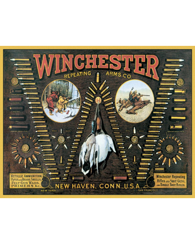 Plechová ceduľa Winchester Bullet Board 32 cm x 40 cm
