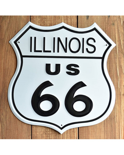Plechová ceduľa Route 66 Illinois Shield 27 cm x 27 cm p
