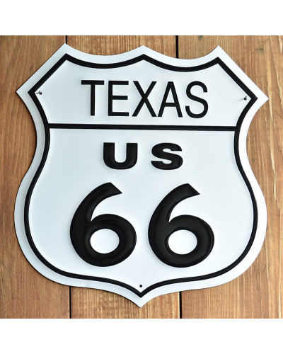 Plechová ceduľa Route 66 Texas Shield 27 cm x 27 cm p