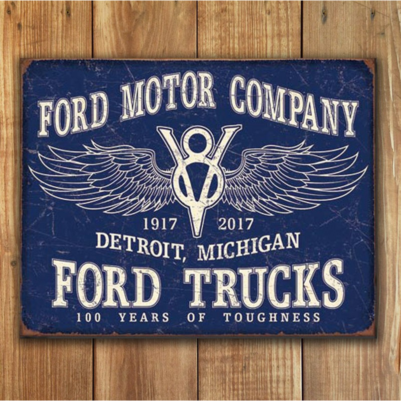 Plechová ceduľa Ford Trucks 100 years p