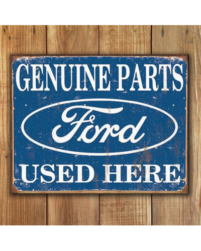 Plechová ceduľa Ford Parts Used Here 40 cm x 32 cm w