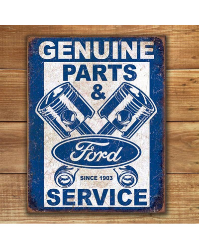 Plechová ceduľa Ford Service - Pistons 40 cm x 32 cm p