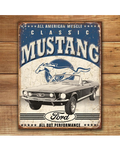 Plechová ceduľa Classic Ford Mustang 40 cm x 32 cm p