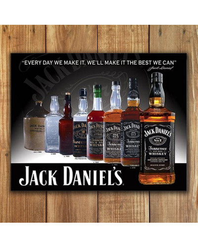 Plechová cedule Jack Daniels - Bottles 32cm x 40cm w